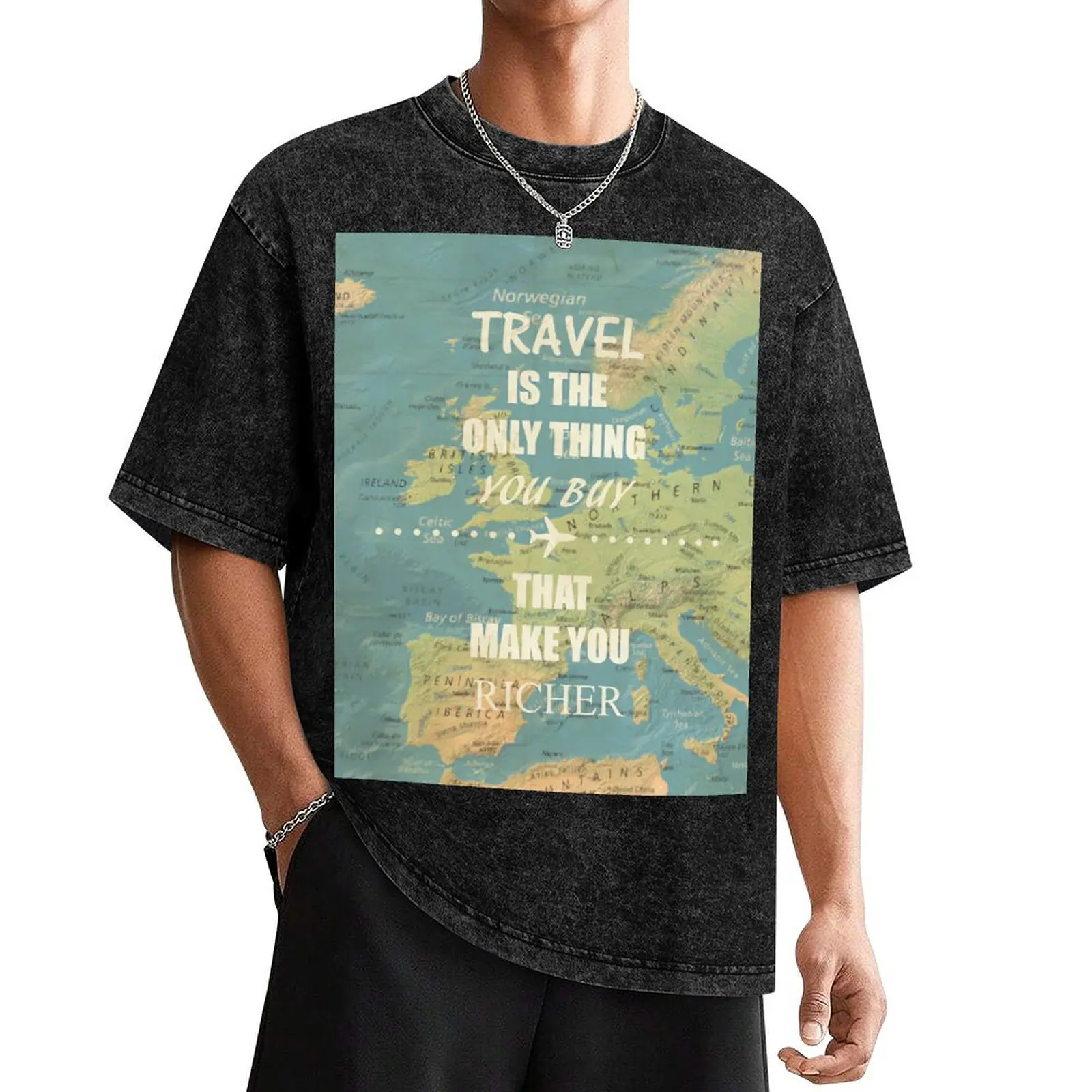 Travel is the only thing you buy that make you richer T-Shirt graphic t shirt vintage Personalized t-shirt plain t shirts men