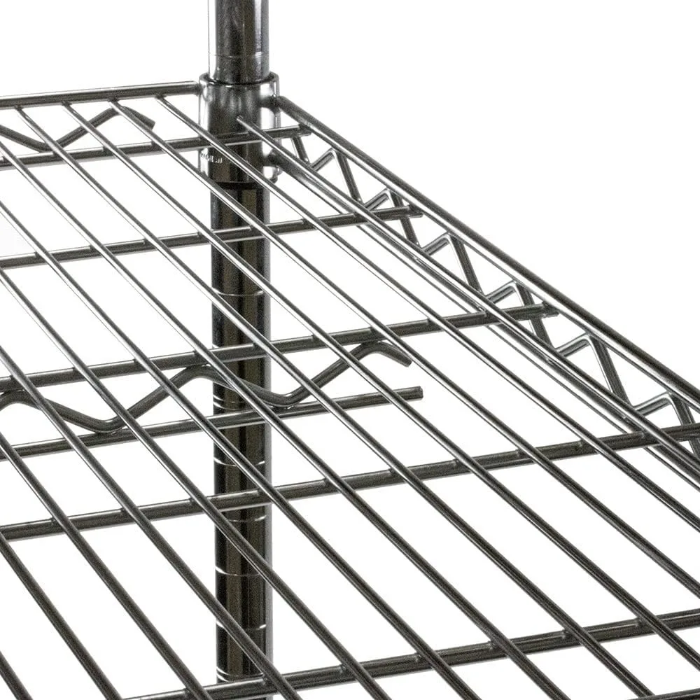 Chrome Wire Shelving 3-Tier, 8 Deep x 12 Wide, 800lbs Weight Capacity, Heavy Duty Storage Racks