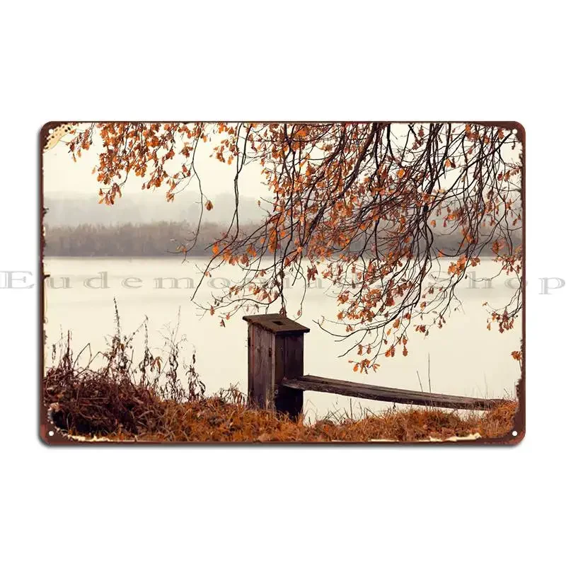 Misty Autumn Morning Metal Sign Party Club Wall Decor Character Bar Cave Tin Sign Poster