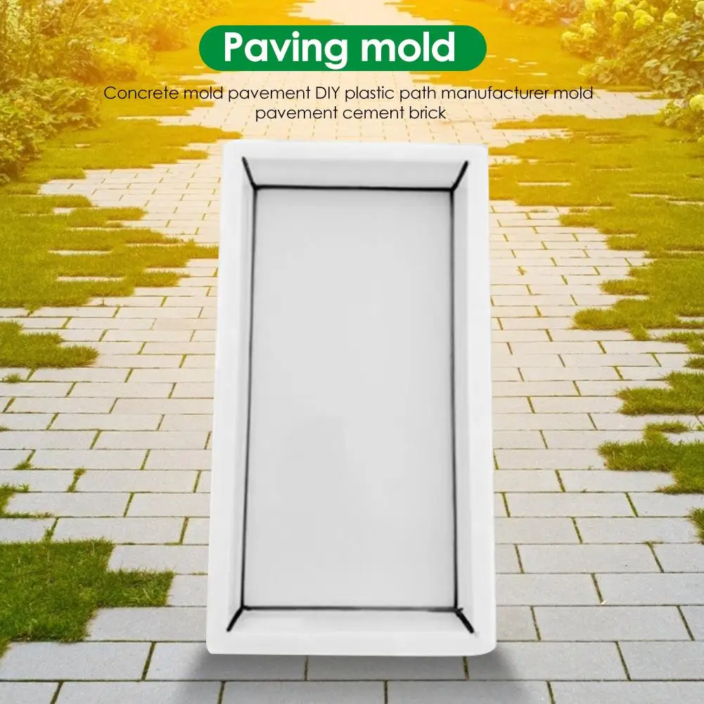DIY Paving Tile Mould Shaped Walkway Maker Reusable Concrete Mold For Lawn Patio Garden