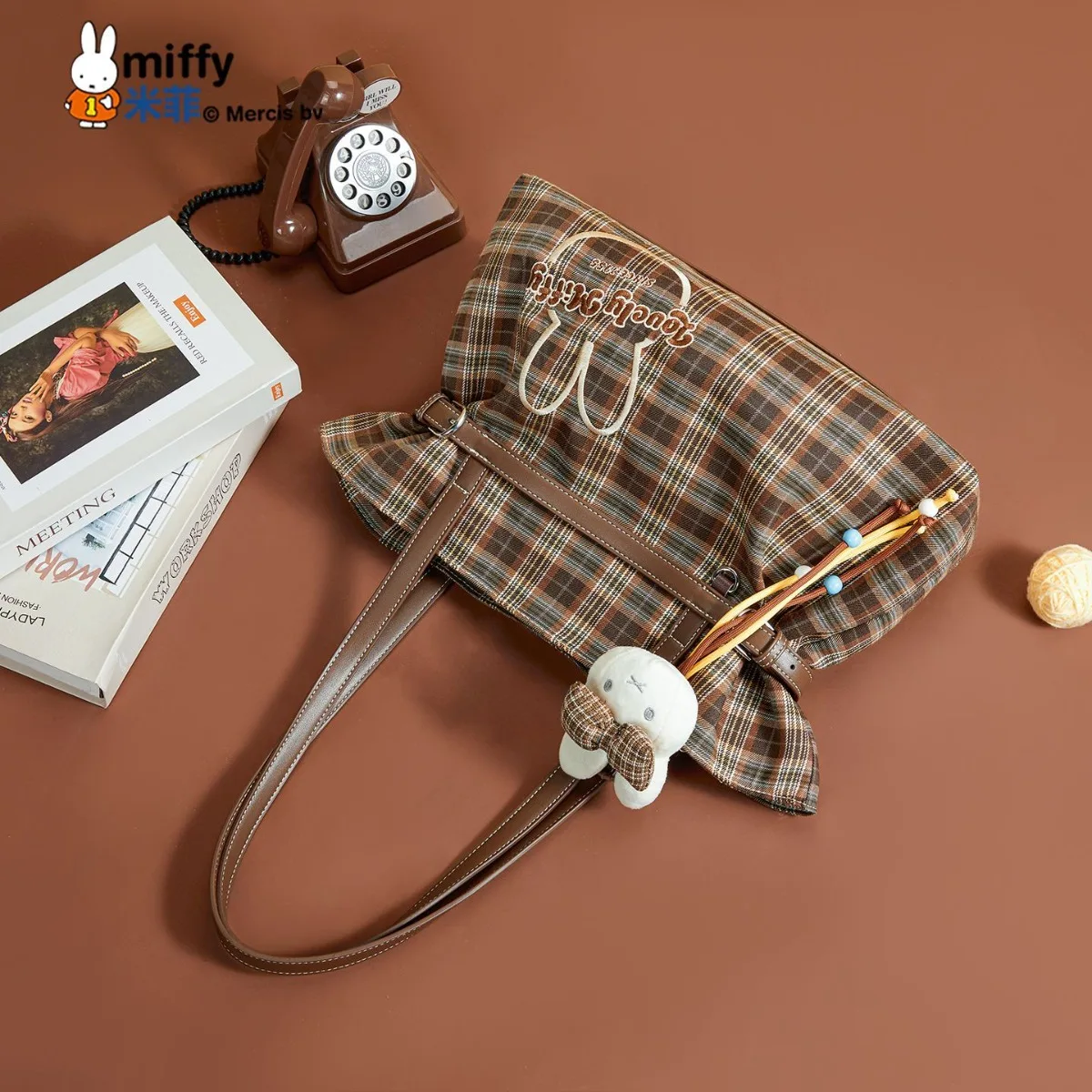 Kawaii Cartoon Miffy Oversized Tote Purse Stylish All-match Shoulder Hand Carry Bag Large Storage Casual Handbag Lovely Cute New