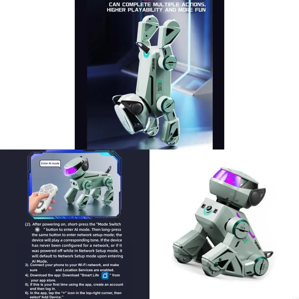 XXFE Plastic Robotic Pet Dog Featuring Remote Operations Programmable Quadruped Robot Dog For Child Companionship