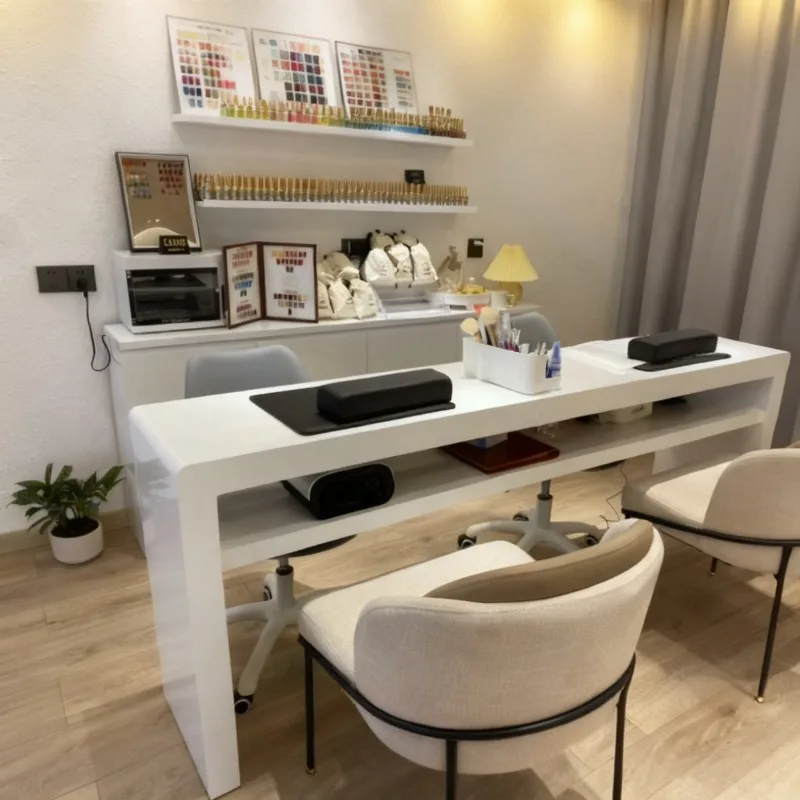 

Pedicure Table Salon Professional Luxury Nail Table Manicure Secretary Beautician Decor Tables Nails Salon Furniture Nageltafel