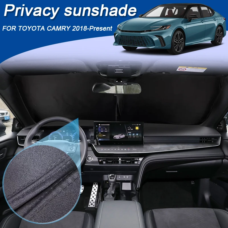 Car Black Window Privacy Sunshade For Toyora Camry XV70 XV80 2018-Present Auto Anti-UV Heat Insulation Protect Cover Accessories