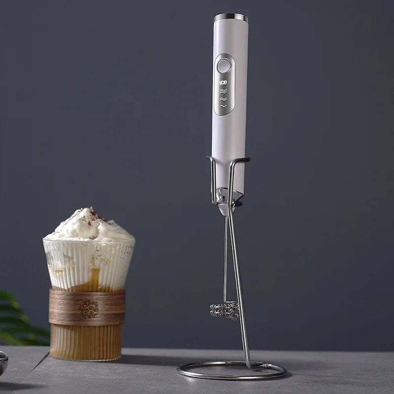 Leite elétrico frother portátil recarregável espuma fabricante handheld foamer alta velocidades beber misturador elétrico batedor