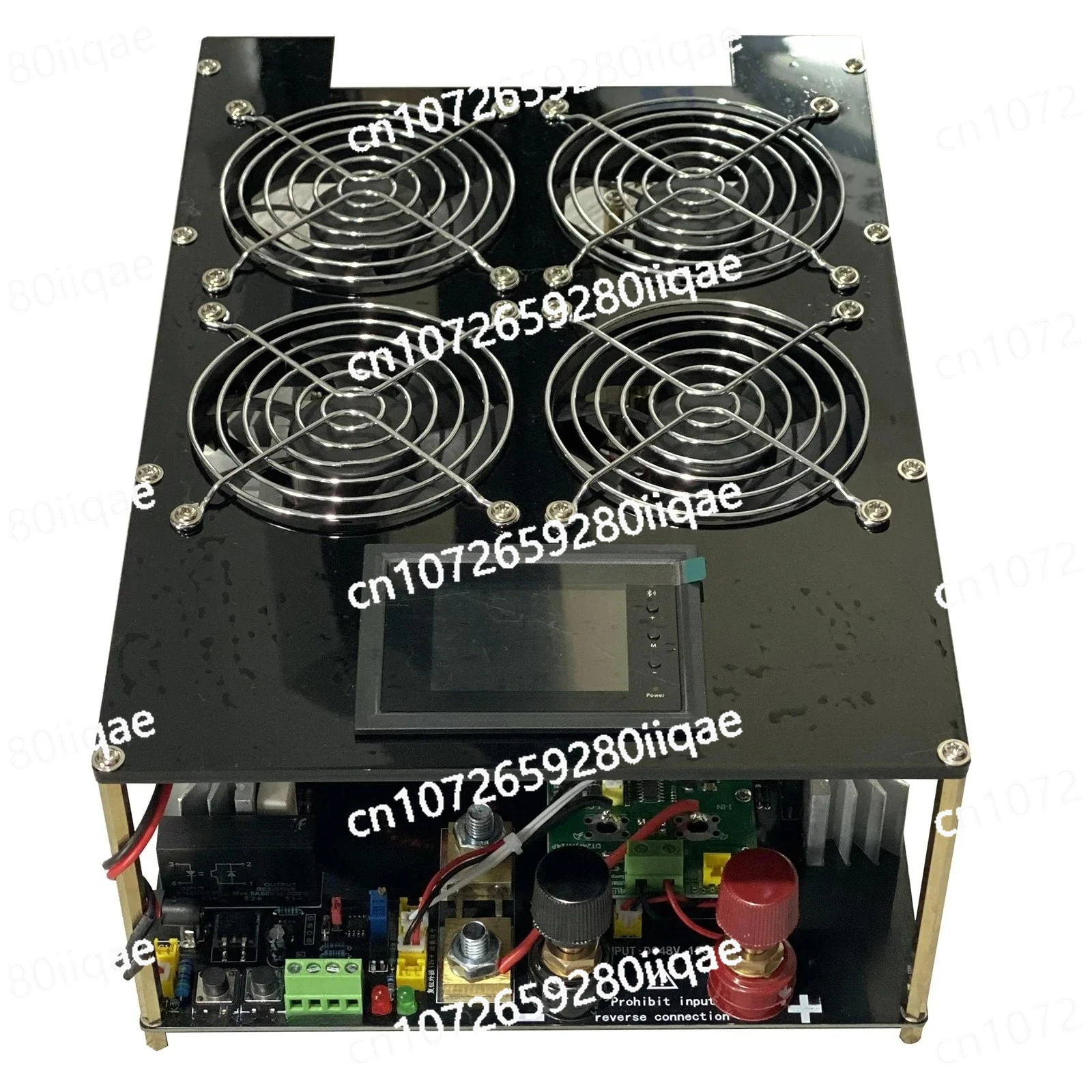 5000 واط جهاز تسخين حثي 5KW آلة التدفئة التعريفي مع مقياس الطاقة الكهربائية 150 مللي بوتقة تيار مستمر 48 فولت 3000 واط امدادات الطاقة