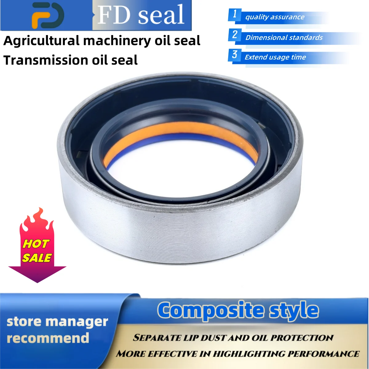 Shaft Seal 45*65*15mm 12001894B Transmission Parts 904/50009 NBR+AU COMBI Drive Shaft Agricultural Machinery Seal ISO 9001 2008