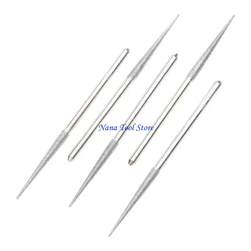 31GJ 5PCS 3 millimetri Shank Rettifica Aste Mini Trapano Diamante Rettifica per Testa Fresa Ago Incisione Intagliare vetro da