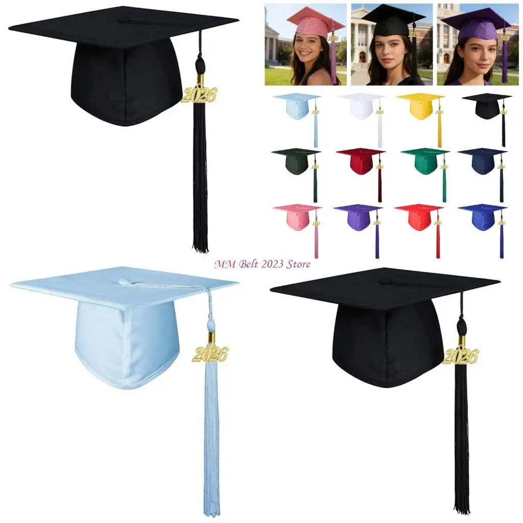 49ME Adult Ceremony Hat Breathable Lightweight Cloth for 2026 Graduation Formal Use Comfortable