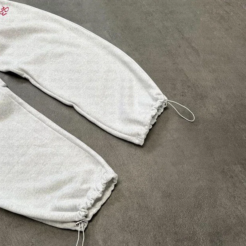 الموضة الأمريكية المطبوعة Sweatpants الهيب هوب شارع العليا عادية فضفاض بنطلون مستقيم السراويل الرجال النساء Y2K واسعة الساق الرياضة #6