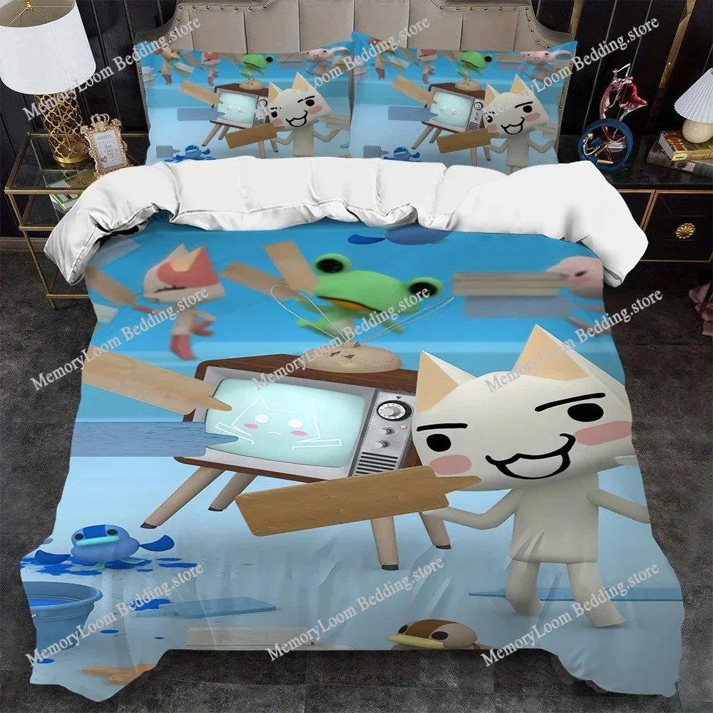 Toro Inoue Cute Cat Duvet Cover Set Home Style Bedding Soft Laundry Cotton Bed Four Seasons Student Dormitory Home Textile963
