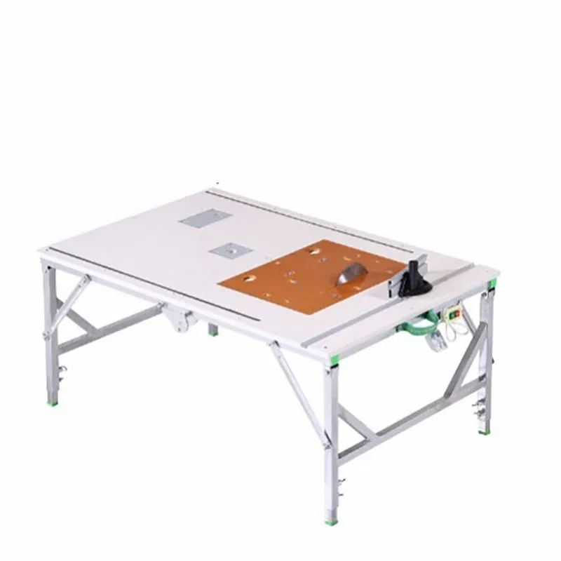 Imagem -03 - Serra de Mesa de Madeira Elétrica Portátil Multifuncional Upside Down Sliding Table Saw Faça Você Mesmo Folding Lifting Work Saw