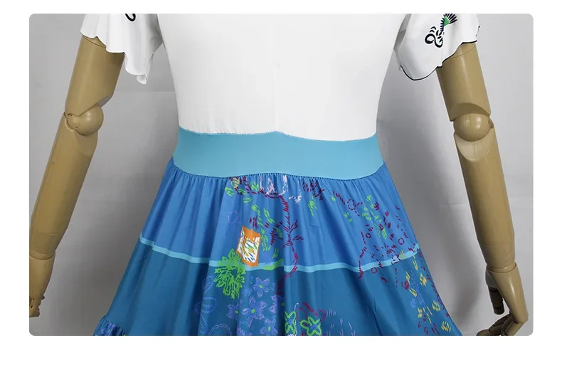 Robe de Princesse à Breloques pour Bol, Costume Cosplay Encanto + Sac, Mirabel, Noël, Carnaval, ixd'Halloween, Cadeau