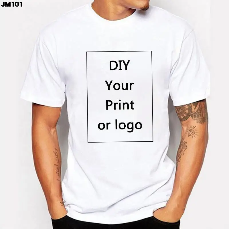 Camiseta de lazer impresso personalizado t camisa harajuku feminino t diy sua como foto ou logotipo branco camiseta moda personalizado topos