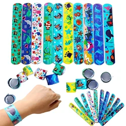 Ocean Party Cartoon Animals Slap Bracelets Shark Dolphin Under The Sea Party Sea Creatures Mermaid Kids Birthday Party Gifts