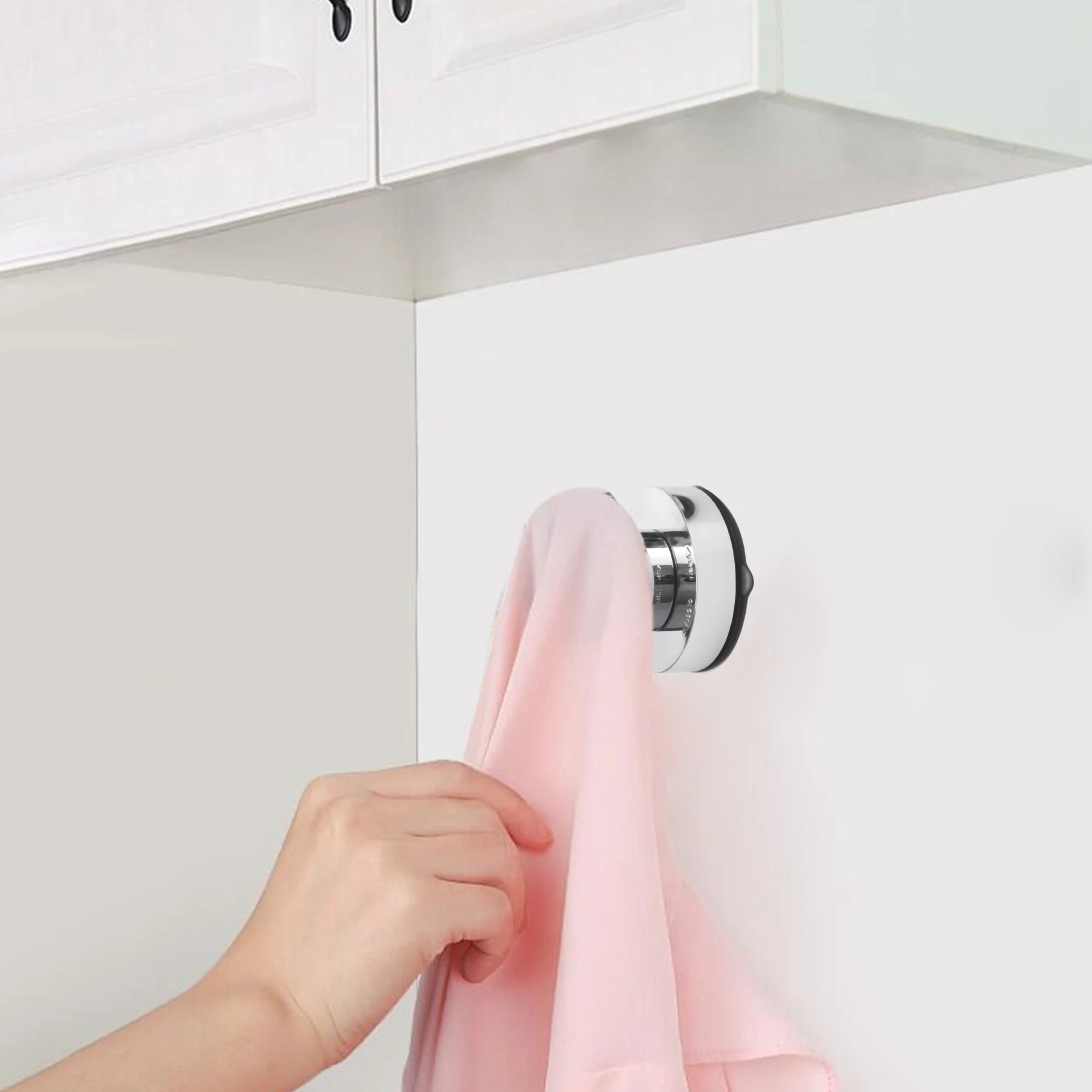 Maniglia a ventosa porta 2 pezzi maniglia a ventosa cassetto armadio porta del frigorifero maniglia per mobilità portatile in vetro argento