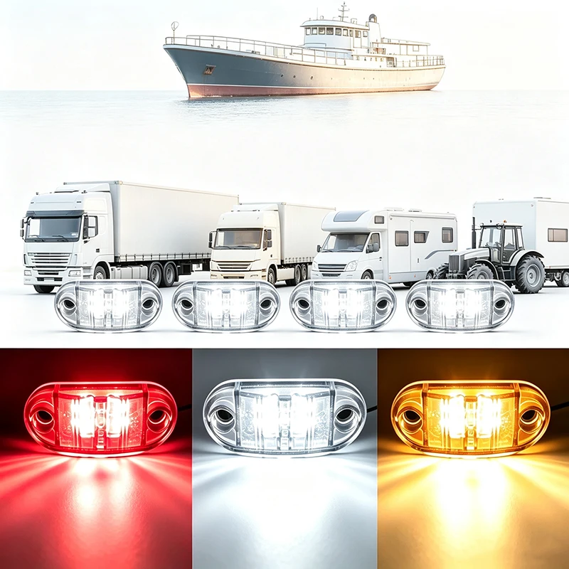 2/5/10Pcs 12V-24V Boat Navigation LED Boat Navigation Lights Waterproof IP67 for Marine Yacht Boat Signal Lamp Side Marker Light