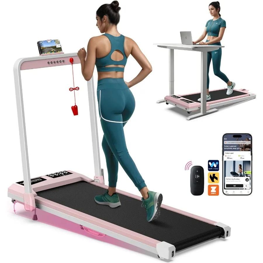 

Складная беговая дорожка с наклоном, вместимость 350 фунтов, прогулочная площадка с ручкой, портативная прогулочная площадка, беговая дорожка для дома под столешницей