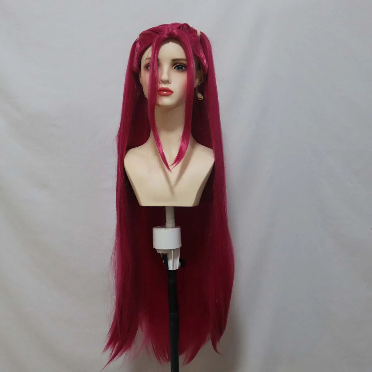 Halloween Group Idol Gioco di ruolo Demon Hunter Kpop Mira Cosplay Parrucca lunga rosa diritta