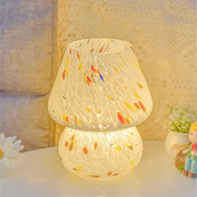 Super Cute Korean Mini Mushroom Glass store Lamp