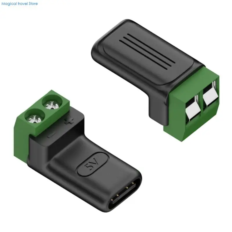 N2UB 5V3A Type C Male Female Adapters for Charging Device 2Pin Terminal Connection