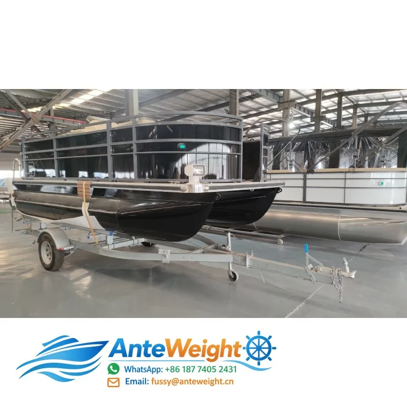 Allhouse BOAT Lightweight Aluminum Boat Trailer Tandem Axle Corrosion Resistant Frame Smooth Towing System Rib Pontoon Marine