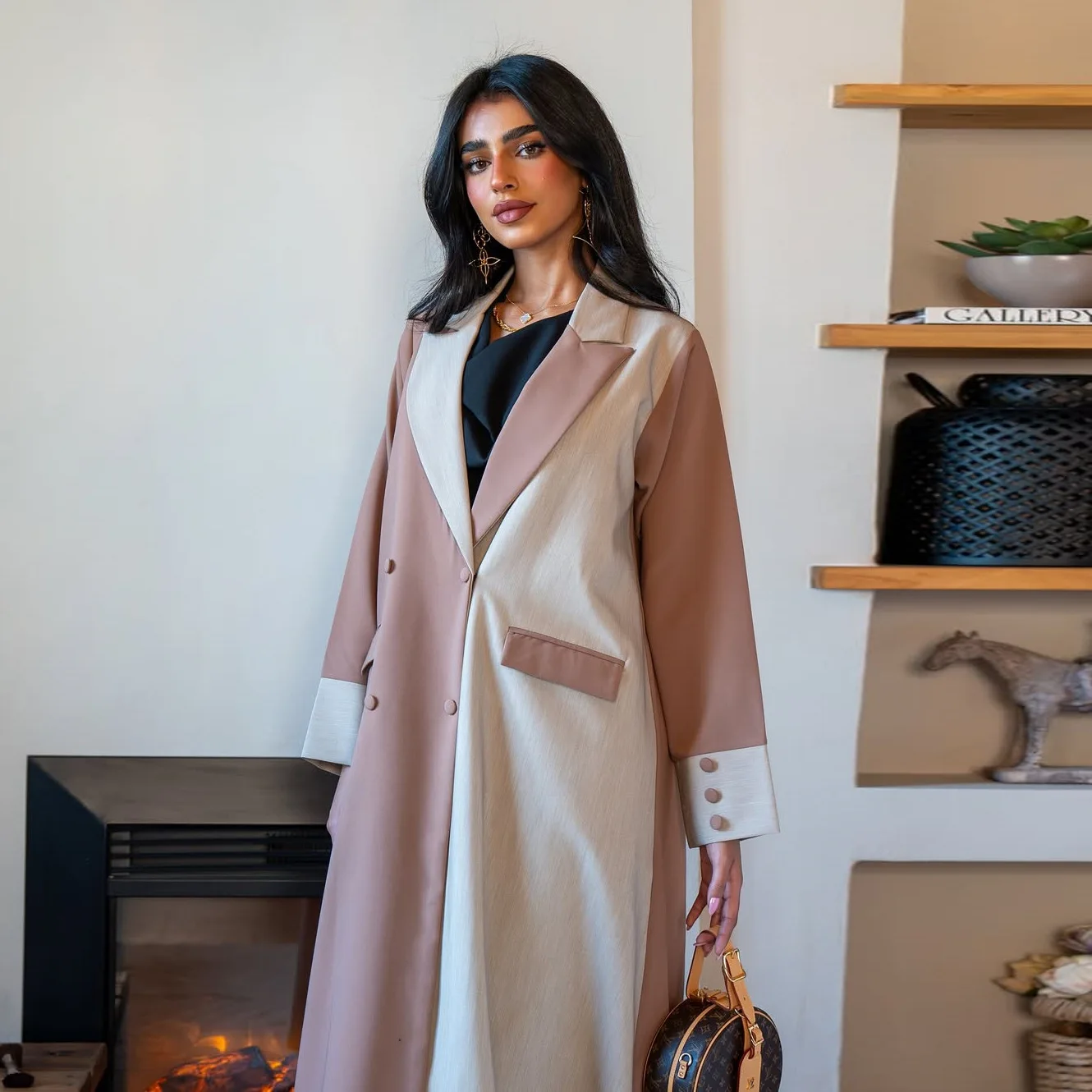 

Eid Ramadan Turn-down Collar Open Kimono Abaya for Muslim Woman Casual Dubai Coat Cardigan Arab Islamic Clothing Kaftan Jalabiya