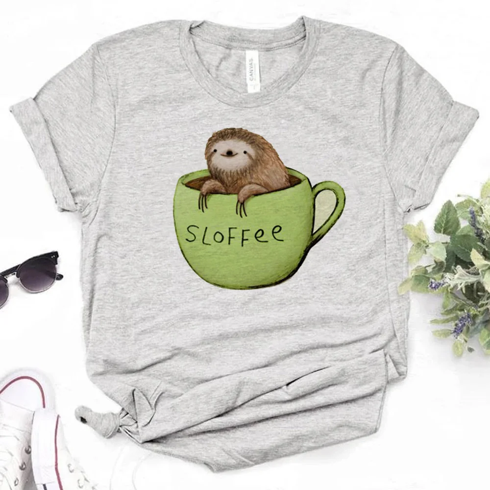 Sloth top women streetwear summer t-shirts girl manga clothing