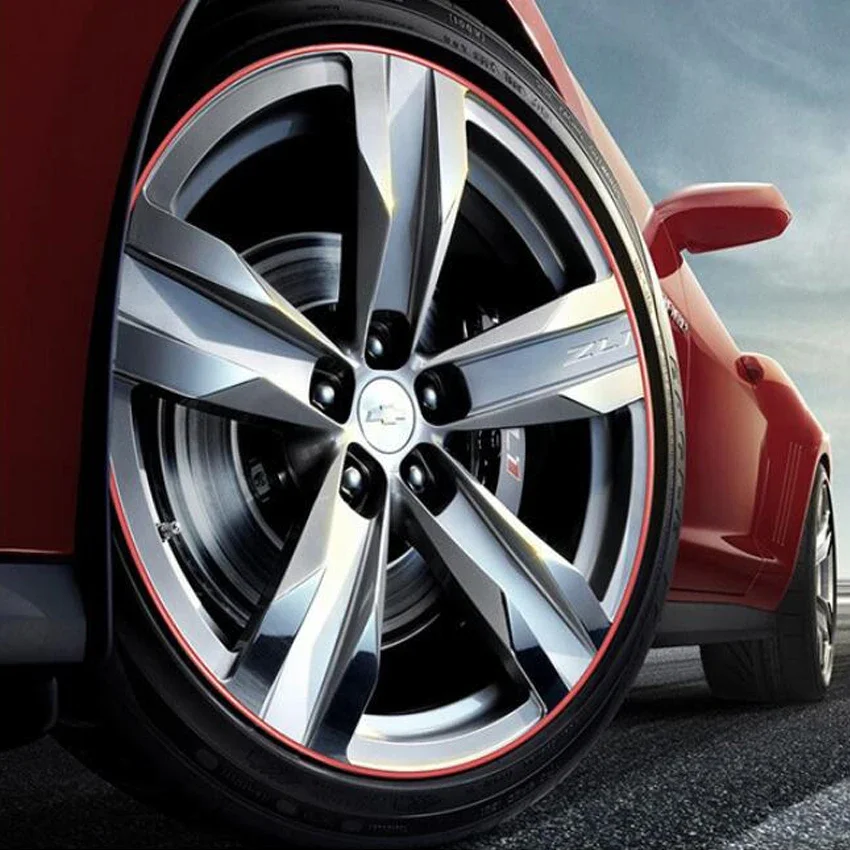 

8M Car trim Car wheels Rim Protection Sticker Chrome molding strip trim grille bumper trim tire hub light appearance