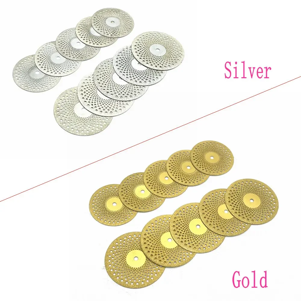 5pcs Dental Diamond Disc Disks Double Sided Grit Cutting Disc Tool Thickness Dental Lab C19/220