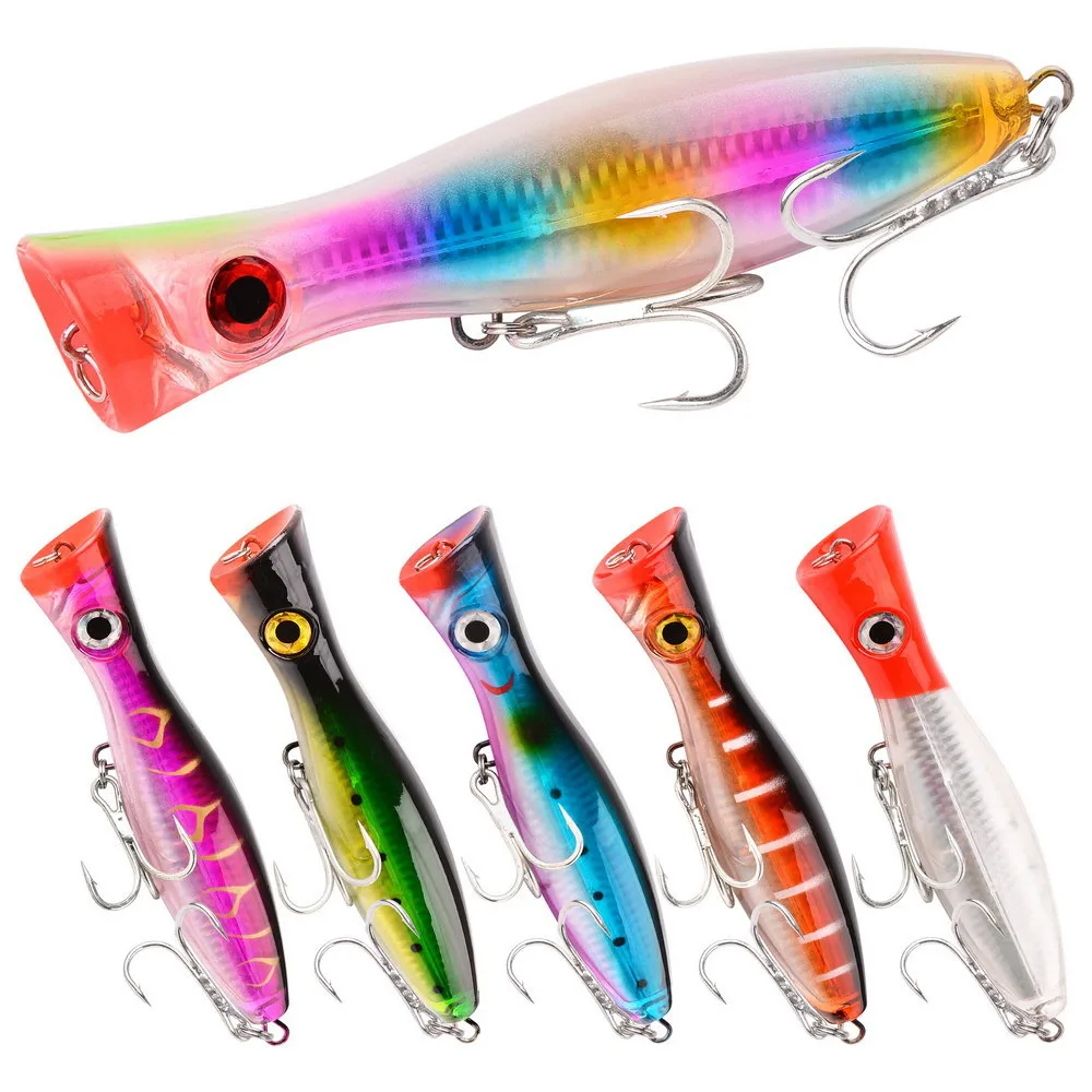 1pc 43g/83g Big Popper Floating Wobbler Fishing Lures,Topwater Trolling Artificial Plastic Hard Bait, Fishing Tackle view 4