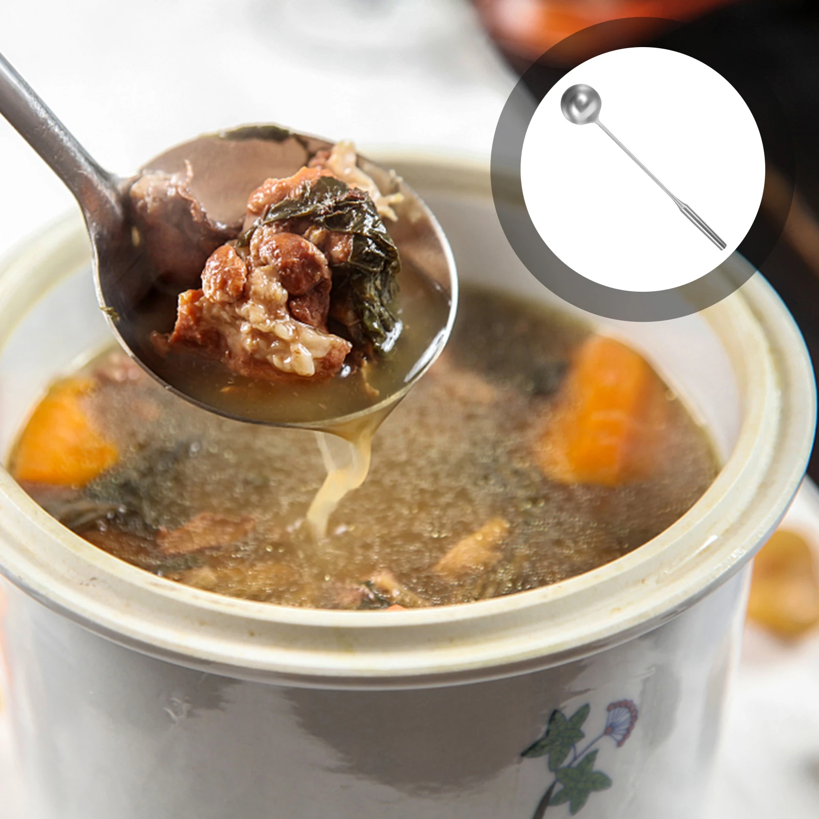 

Эргономичный дизайн, половник из нержавеющей стали, ложка с длинной ручкой, совок для воды для кухни, столовой, приготовления пищи, суповая ложка, посуда вок