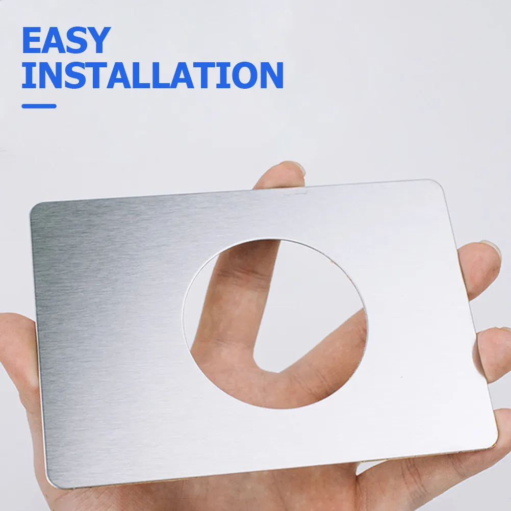 

8Pcs Door Hole Cover Plates Heavy Duty Stainless Steel Door Knob Plate for Scratch Cover Deadbolt Lock Reinforcement Repair