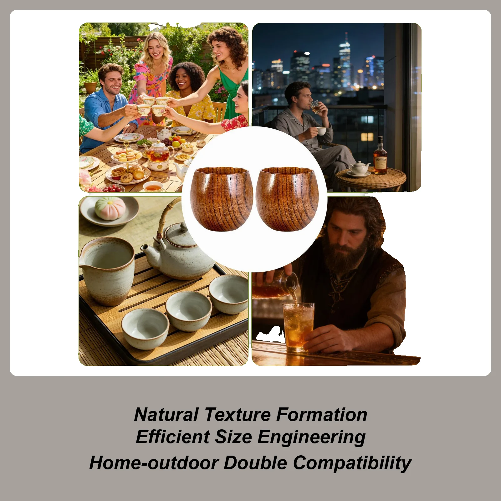 

Деревянные чайные чашки, 2-х предметная деревянная чашка для напитков, кружка ручной работы для питья для кафе, столешница, кофе, чай, эспрессо, латте, вино, молоко, вечеринка