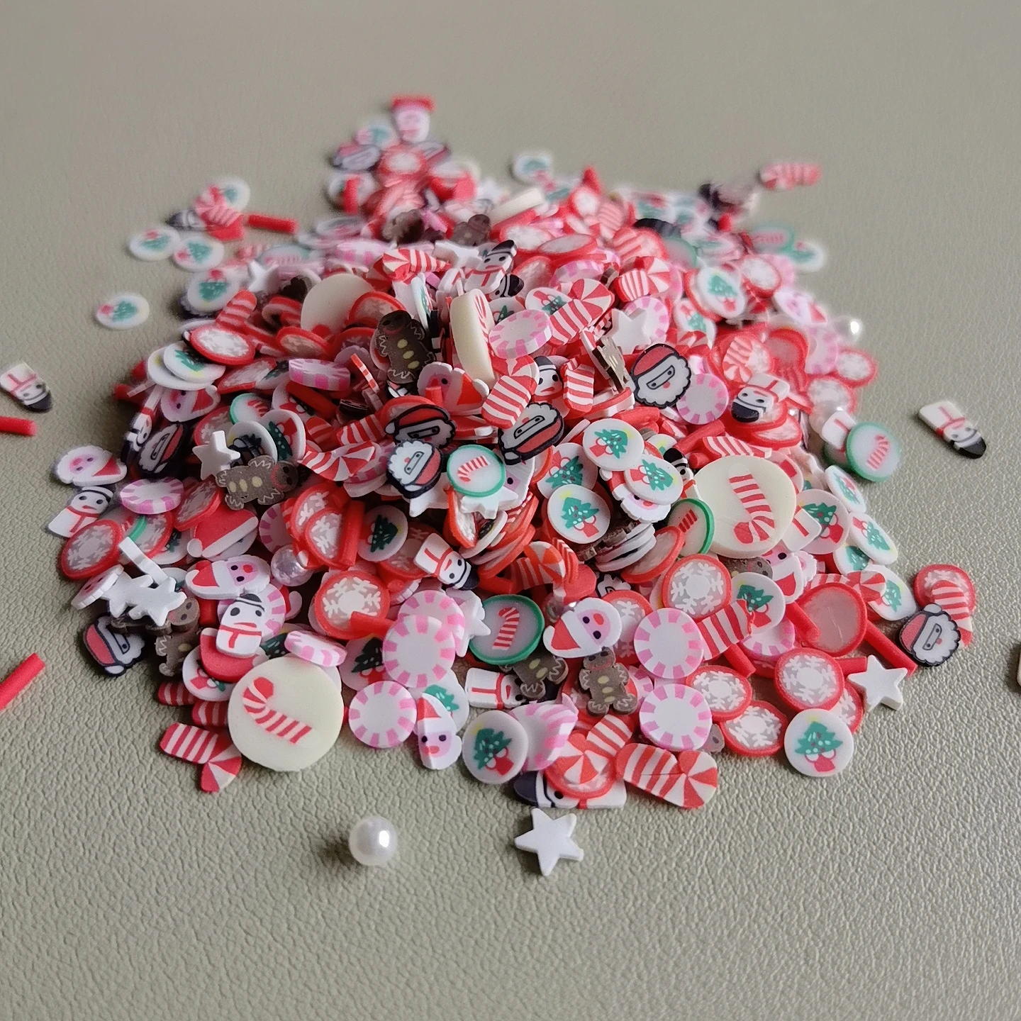 Christmas Soft Clay Resin Filler Snowman Santa Candy Cane Epoxy Resin Filling Accessories Xmas Tree Christmas Gifts Crafts DIY