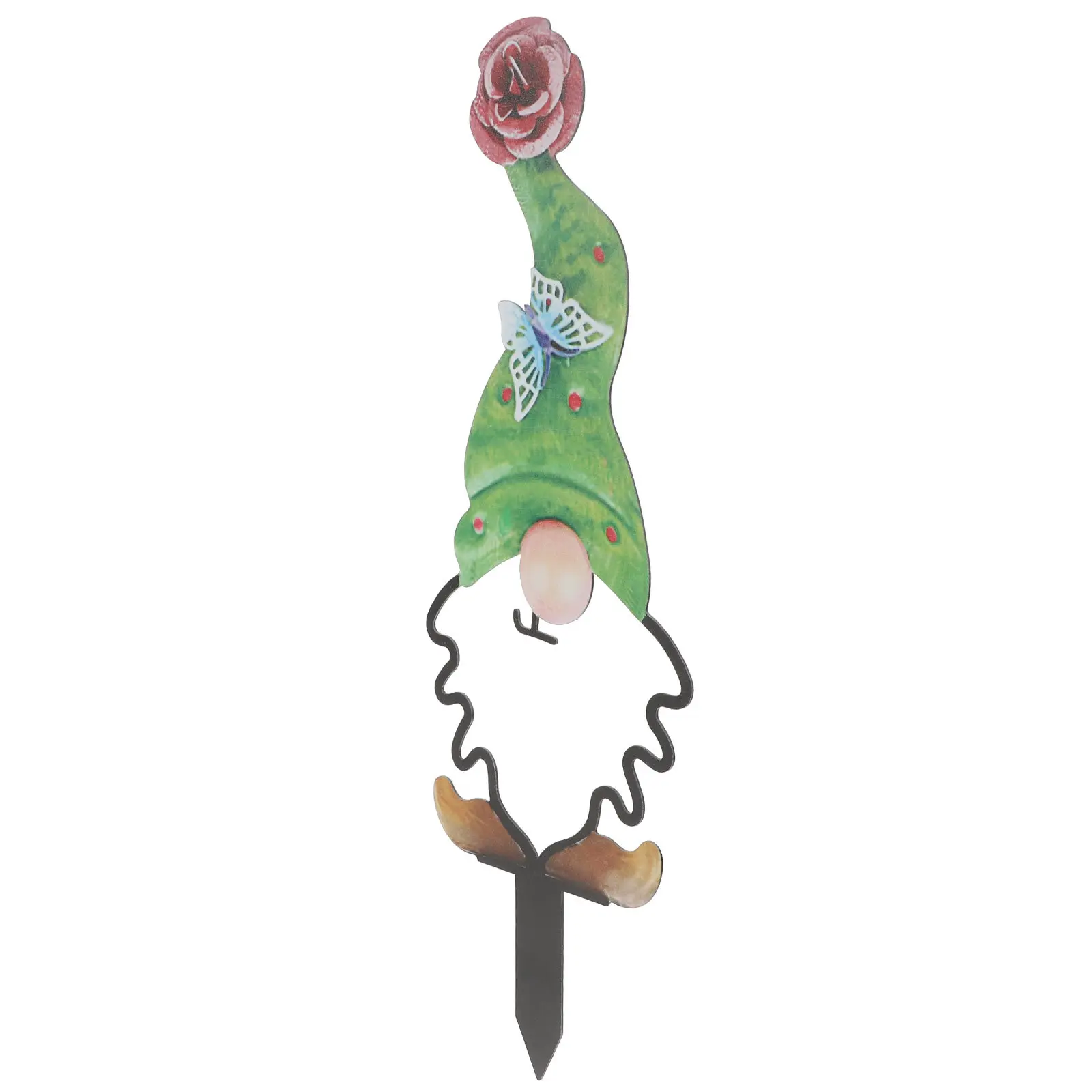 

Metal Gnome Garden Stakes Outdoor Decor Fall Lawn Ornament Whimsical Yard Decoration Dwarf Stake Decorative Insert