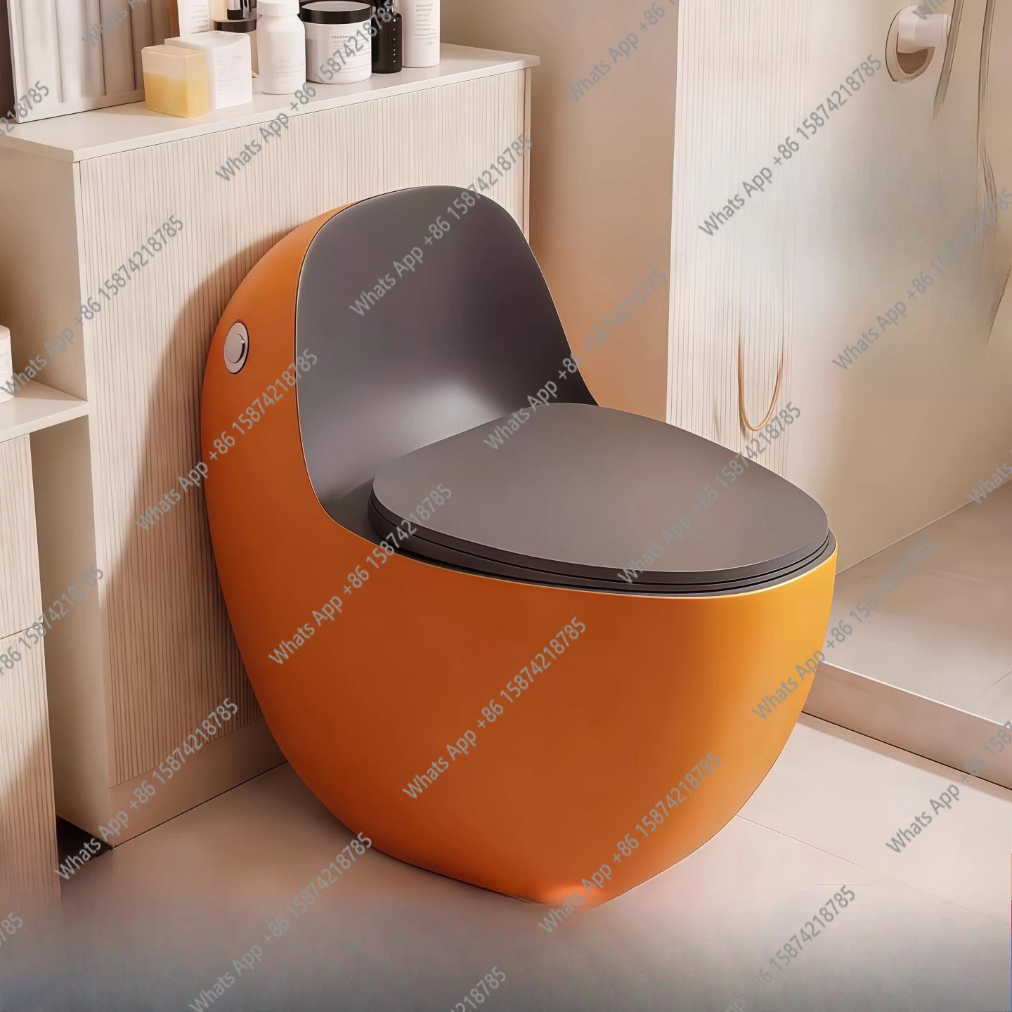 

Новый ударопрочный унитаз для ванной комнаты, бытовой унитаз большого диаметра, сифонный унитаз