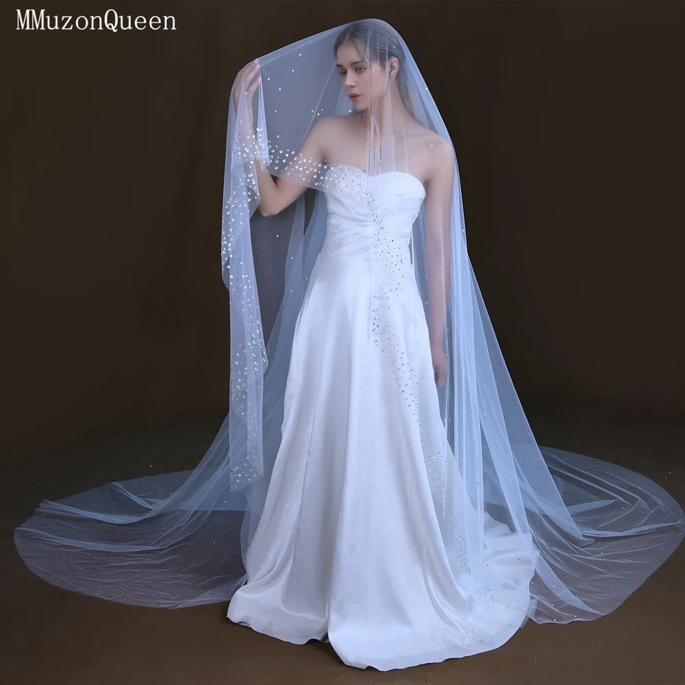 

TOPQUEEN Роскошный свадебный аксессуар со стразами длиной 3 метра и расческой для волос, настраиваемый M12