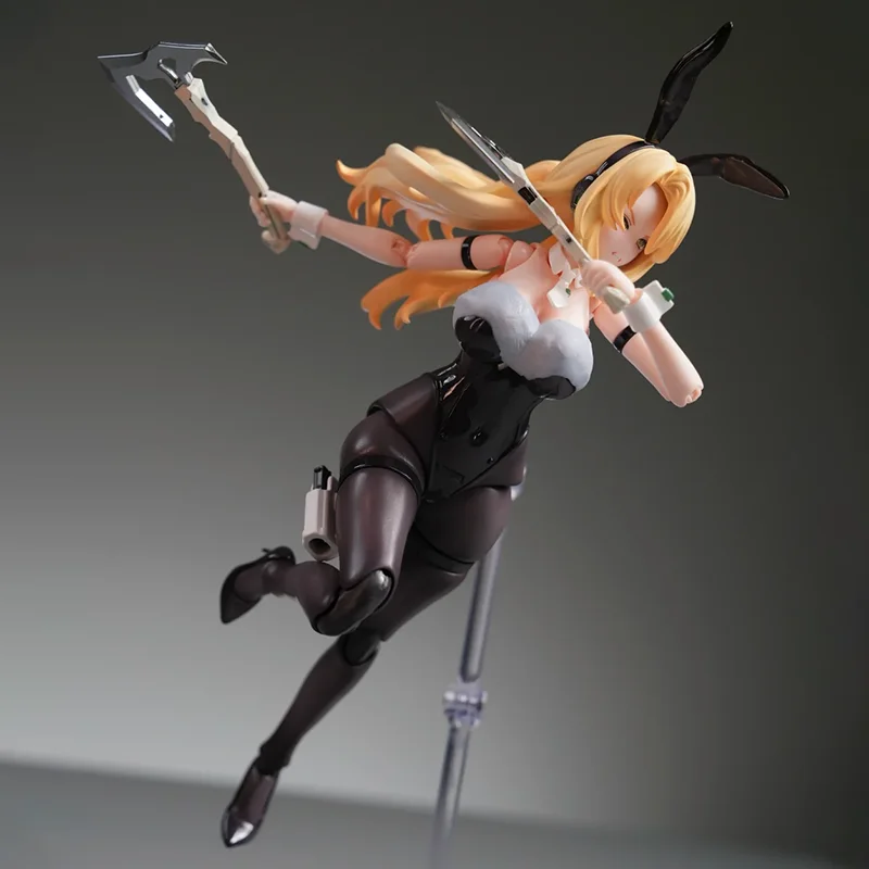 

Sushing 1/12 Scale 6 Inch Anime Female Soldier Bunny Girl Rapid Response Team Elena Shield Bearer Articulated Action Figure