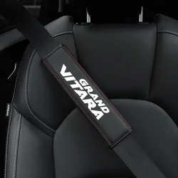 for Suzuki Grand Vitara 1pc Cowhide Car Interior Seat Belt Protector Cover For Suzuki Grand Vitara car Auto Accessories