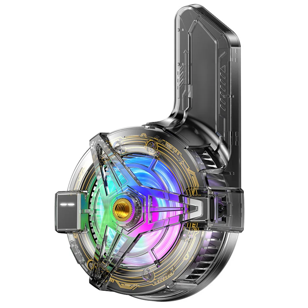 Magnetic RGB Cell Phone Cooler 10 5x6cm Lightweight Portable Design for Enhanced Gaming Performance and Photography