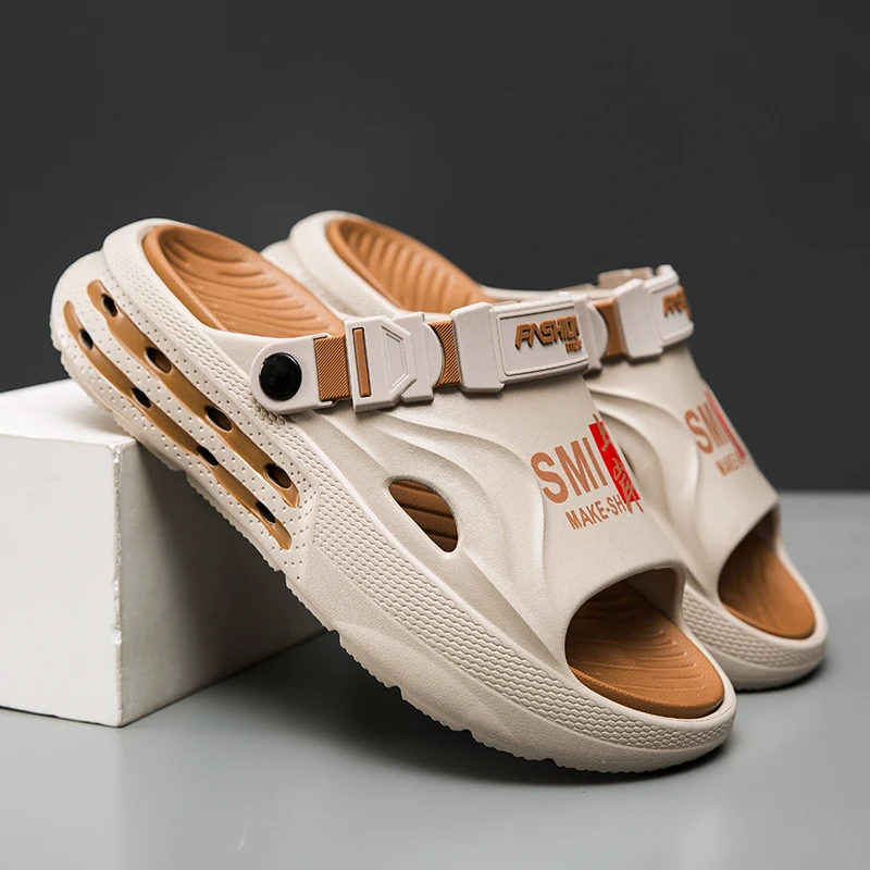 

Summer Men's Slippers Beach Clogs Outdoor Sandals EVA Soft Comfortable Slides Men Casual Water Garden Shoes Male Beach Sandals