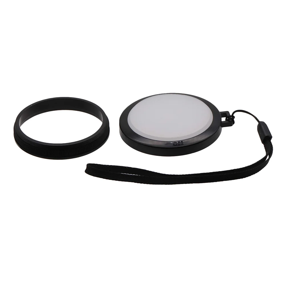 52mm 2-in-1 Black Lens Cap & White Balance Filter Universal Camera Accessory for Accurate Color Calibration Photography Tool