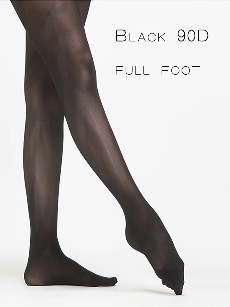 90D 발레 타이츠 발레 스타킹 소녀 여성용 팬티호스 반투명 발레 레깅스 무봉제 발레 타이츠 댄스 타이츠