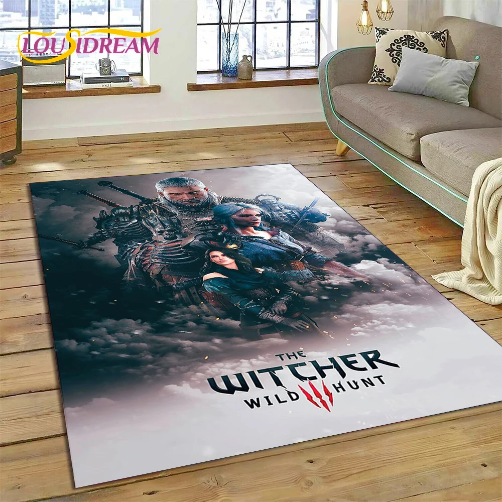 3D The W-Witcher 3 Game Wild Hunt Carpet Rug for Bedroom Living Room Home Sofa Decoration,Children Game Large Decor Floor Mat