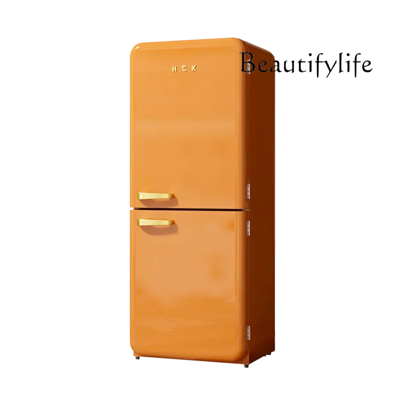 401L Living Room Double Door Retro Refrigerator Home Embedded Large Capacity Color