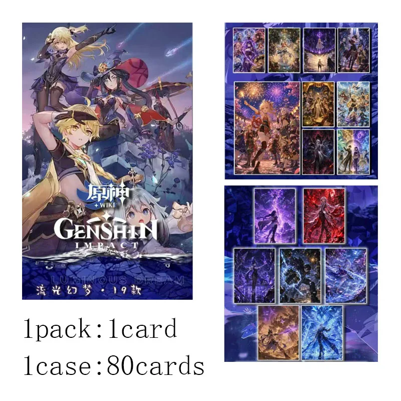 Cloud Studio Genshin Impact 7 Series Full Set Art Prints Cotton Collection Paper 8-Color Ink Waterproof Fade Resistant 80 Sheets