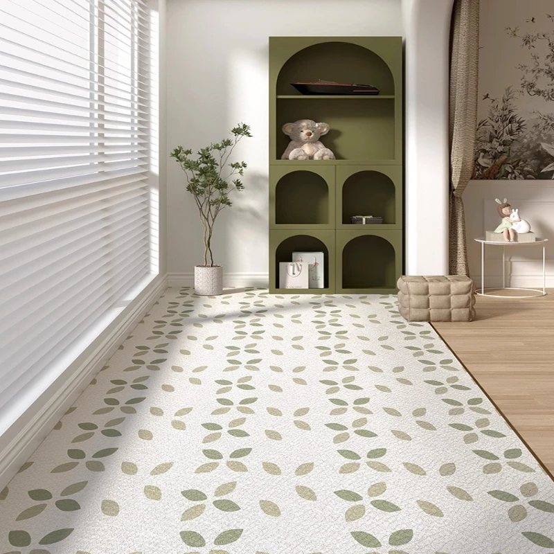 Minimally Balcony Carpet PVC Leather Kitchen Floor Mat Sunscreen Anti-slip Dirt Resistant Foot Mats Home Washable Easy Clean Rug
