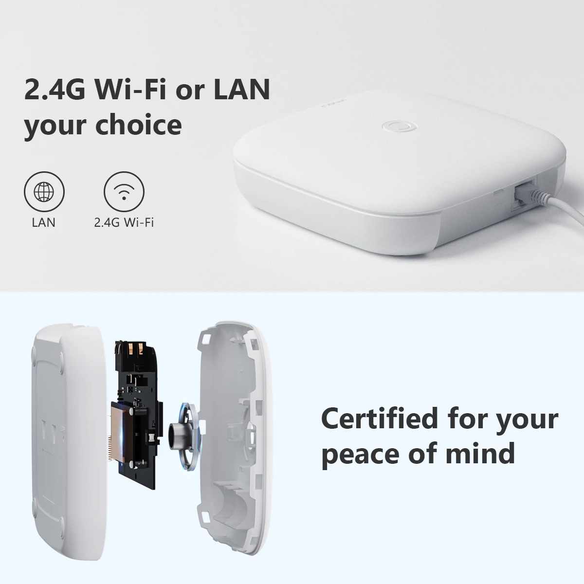 IMOU Smart Gateway Hub Wired&Wireless Remote Control Wi-Fi Built-in Siren For Alexa Google Home Smart Life ZigBee 3.0