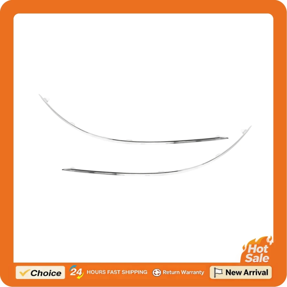 2pcs Car Front Bumper Lower Chrome Molding Trim for Mercedes-Benz C‑Class W204 Standard Pre‑Facelift 2008-2010 Car Accessories